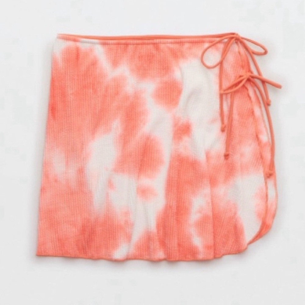 NWT! Aerie Crinkle Sarong Skirt- Saturn Peach